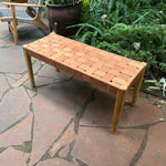 Load image into Gallery viewer, Leather Woven Bench
