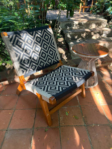 Wooden Top Drum Accent Table