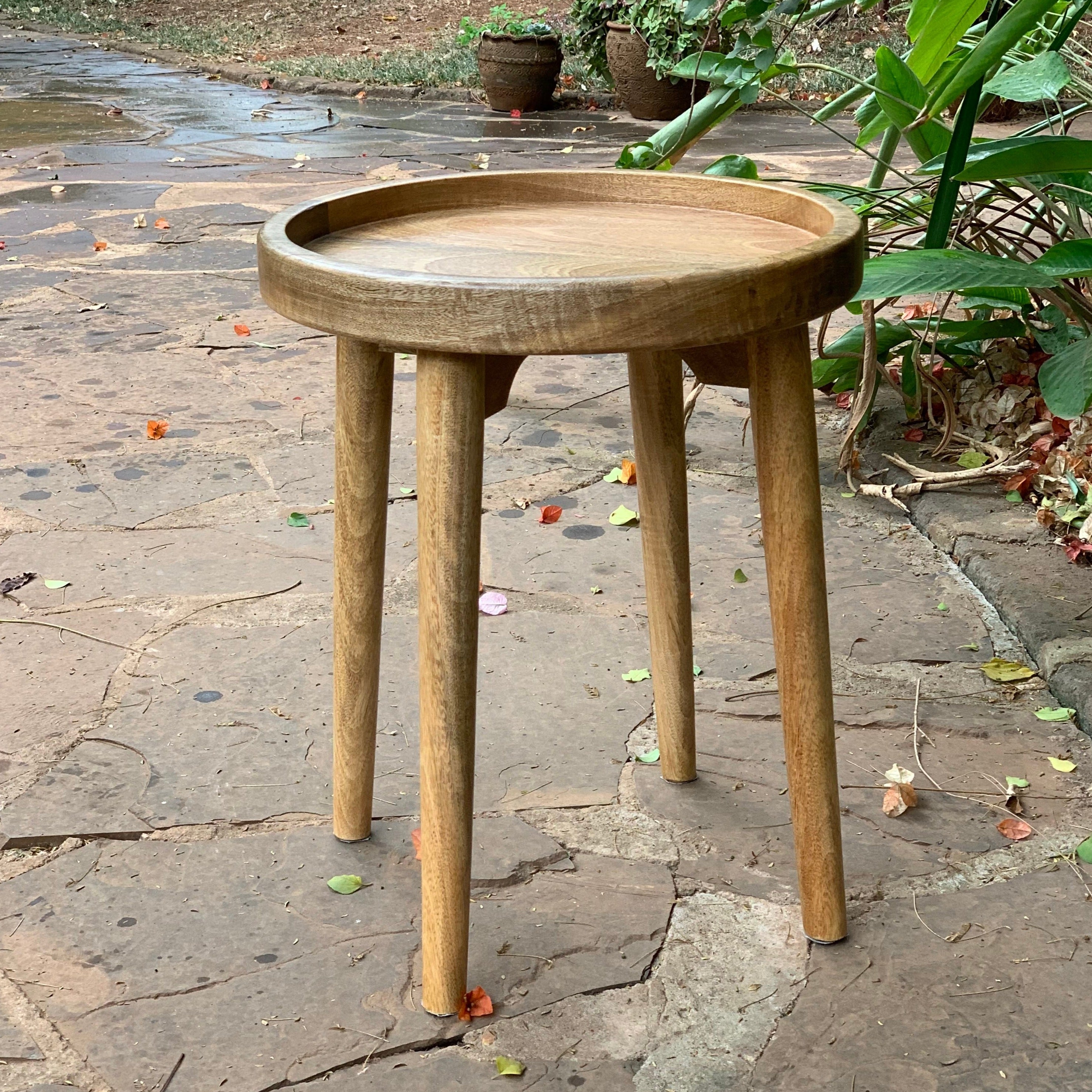 Rimmed Accent Table